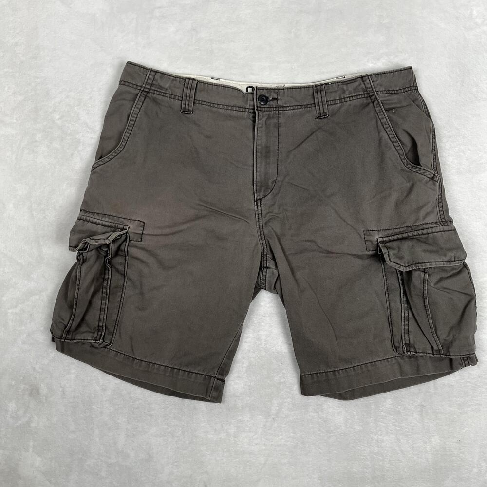 Old Navy Cargo Shorts Mens 38 Gray 10 Inseam Utility Pockets Y2K